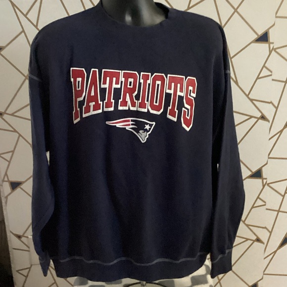 NFL Other - NFL Navy Patriots Crewneck Sweatshirt with Red Lettering
